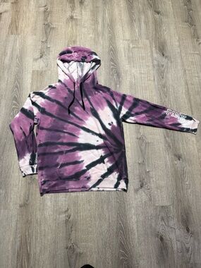 PINK Victoria's Secret Purple Black Tie-Dye Hoodie